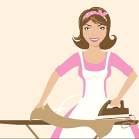 Maid of iron. Ironing service 1055763 Image 0